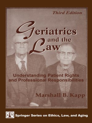 cover image of Geriatrics and the Law